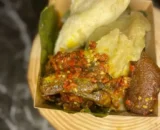 Ekuru wrap with sauce