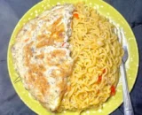 Indomie and fried egg