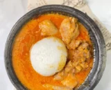 Rice Ball (Tuwo) + Groundnut Soup